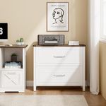 YITAHOME 2 Drawer File Cabinet, Large Lateral Filing Cabinet for Home Office, White