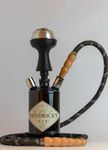 Smoke Station Hendricks Hookah Shisha Pot Black With Hose, Silicon chillum & Tong