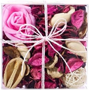 Pretysnow Spring Potpourri Bags, Rose Scent Potpourri Bowl Vase Filler, Bathroom Fragrance Sachet, Home Decor Fragrance Sachet Petal for Living Room Office Closet Car, 5.2oz