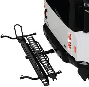 MotoTote Max - Premium Motorcycle Hitch Carrier (600 lbs. Capacity) with Zero Wobble Hitch Mount & Ramp, Fits Standard Size Tires