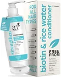 artnaturals RiceWater + Biotin Conditioner - (16 Fl Oz / 473ml) - Sulfate Free – Dual Bottle - Made with Banana, Quinoa, and Coconut to Promote Strength, Shine, and Growth