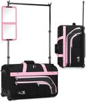 Dance Bag with Garment Rack, 28" Rolling Dance Suitcase Competition Duffle Bag with Garment Rack & Wheels | Versatile Compartments, Upgraded Stable System for Dance Shows, Travel, Cheer, Recital