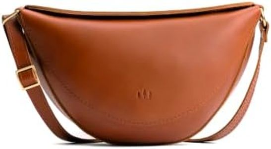 Portland Leather Goods Koala Sling Bag – Leather Sling with Top Magnetic Closure, Interior Pocket & Adjustable Strap – Handmade from the Finest Full-Grain Hides – Large, Honey