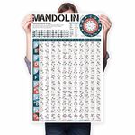 Mandolin Chords Chart of Popular Chords, Mandolin Instrument Fretboard Notes and Circle of Fifths, Useful for Mandolin Beginners Adult or Kid, Acoustic 8 String Mandolins Chords Poster