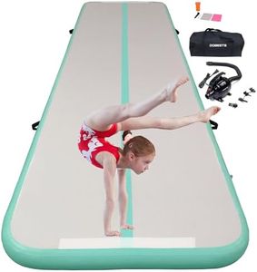 Inflatable Gymnastics Mat Air Track Tumbling Mat 10ft 13ft 16ft 20ft Tumble Track Mats Gymnastic Air Mat Cheer Tumbling Home Gymnastics Training/Cheerleading/Yoga/Water (3m, Green)