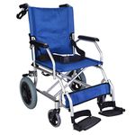 Lightweight Folding Transit Travel Wheelchair with lapbelt Weighs Under 10kg - EC1863