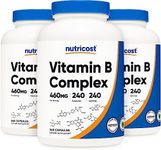 Nutricost High Potency Vitamin B Complex 462mg, 240 Capsules (3 Bottles) - with Vitamin C