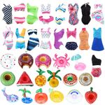 E-TING 11 Items= 3Pcs Doll Beach Bikini Swimsuit + 3Pcs Swim Ring + 5Pairs Shoes for 11.5 inch Girl Dollï¼Ë†Random Styleï¼â€°