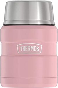 THERMOS Stainless King Vacuum-Insulated Food Jar with Spoon, 16 Ounce, Matte Rose