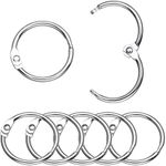 Levin 19MM Loose Leaf Binder Rings Office Metal Book Rings, Nickel Plated Steel Key Rings for School,Sliver Pack of (12)