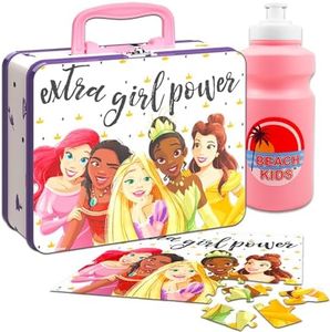 Disney Princess 48pc Puzzle Tin - Lunch Tin Box (7.75" x 6.50" x 3.25")