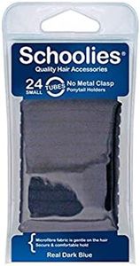 Schoolies Hair Accessories Tubes Ponytail Holders 24 Pieces, Real Dark Blue, Small