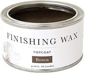 Jolie Finishing Wax - Protective topcoat Paint - Use on interior furniture, cabinets, walls, home decor and accessories - Odor-Free, Non-Hazardous - Brown - 120 ml