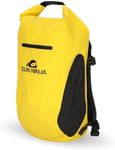 SUN NINJA Dry Bag Backpack, Waterproof Floating Drybag for Kayaking & SUP, Dry Bags Waterproof Backpack for Men & Women, Dry Sack Waterproof Bag, 20L Capacity - Yellow