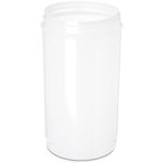 Carlisle FoodService Products Stor N' Pour Plastic Quart Container, Pour Backup Jar, Bar Supplies with Break Resistant for Bar, 1 X 1 X 3 Inches, White, (Pack of 12)