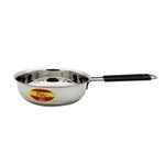 Black Diamond Heavy Gauge Fry Pan with Induction Base Bottom and Sturdy Handles - 0.9 litres