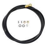 Icreopro 2000mm Bicycle Hydraulic Disc Brake Hose Kit for Shimano BH90 System, Including Banjo Adapter, Red/Gold/Silver