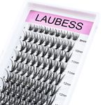 Cluster Lashes DIY Eyelash Extension 20D Mixed Tray Individual Lashes Cluster Extension C Curl Natural Look 3D Effect Makeup Tools Handmade 120pcs (20D-0.07C, 9-16mm)