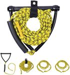DockMoor Wakeboard Rope Water ski Rope 60 ft / 75 ft 4 Sections with Floating 12 inch Handle for Waterskiing,Wakeboarding and 50ft / 60ft Tow Rope for Boat Tubing
