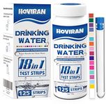 18 in 1 Drinking Water Test Kit,125 Strips Water Chemical Testing for Home Tap and Well Water, Accurate Testing for Chlorine,Nitrate, Lead, Hardness, Fluoride, Iron, Copper, pH & More