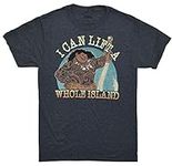 Disney Men's Moana Maui Whole Island Lift Graphic T-Shirt, Navy Heather, Large