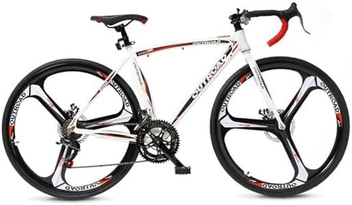 Max4out 700C Wheel Road Bike Commuter Bike, 14/21 Speed Shifter, Dual Disc Brakes Racing Bicycle with Light Aluminum Alloy Frame for Adult Men and Women