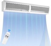 Air Curtain White 60 Inch 2 Speeds Remote Control Air Curtain Super Power,Door Blower to Keep Flies Out,Magnetic Door Switch Air Curtains for Doors Commercial,110V Unheated,Commercial Indoor Household