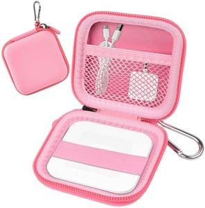 Chip Card Reader Scanner Case, Hard Carrying Bag Holder Fits Square A-SKU-0485 Contactless and Chip Reader with USB Charge Cable for EMV Chip Cards/Apple Pay/Android Pay/More - Pink