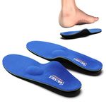 VALSOLE Orthotic Insole High Arch Foot Support Soft Medical Functional Insoles, Insert for Severe Flat Feet,Plantar Fasciitis,Feet Pain, Foot Valgus for Man and Woman (3.5-4 UK-230mm, Blue)