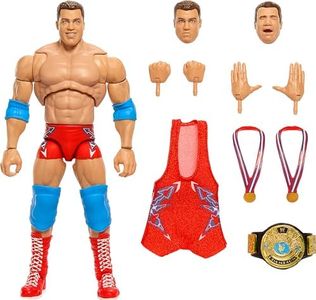 Mattel WWE Ultimate Edition Action Figure and Accessories Set of 6-inch Kurt Angel Collectible Figure, Interchangeable Heads and Hands, Moveable Clothes and 30 Points of Motion HVF83