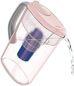 PUR 7-Cup Water Filter Pitcher with 1 Genuine PUR Filter, 2-in-1 Powerful, Faster Filtration, Lasts 2 Months or 40 Gallons, Dishwasher Safe, Blush (PPT700PA)