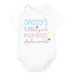 Lillypupp Unisex Pure Cotton New Born Baby Romper Bodysuit With Cute Daddy'S Little Girl Quote On Dress For Baby Girls.