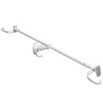 [Front Door Garland Hanger] - Adjustable to Different Door Widths | Heavy-Duty Cast Iron | Decorative Christmas Decor | No Nails or Screws - No Damage to Your Door (Double Door, White)