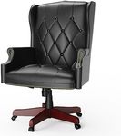 Black High Back Leather Executive O