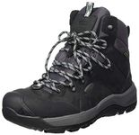 KEEN Women's Revel 4 Mid Height Waterproof Polar Snow Boot, Black/Harbor Gray, 8.5 M (Medium) US