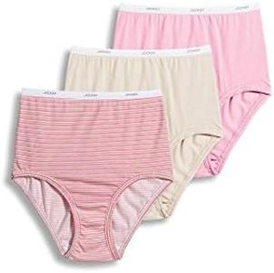 Jockey Women's Plus Size Classics Full Cut Brief 3-Pack Siena Sunset/Simple Stripe/Pink/Egyptian Scroll 8 (2XL)