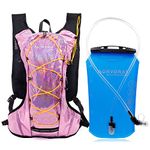 Luminous Led Light Hydration Backpack with 2L Water Bladder, for Men & Women, Suitable for Festivals, Raves, Hiking, Biking, Climbing, Running, Outdoors and More