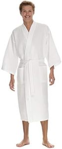 Boca Terry Mens Robe, Lightweight Waffle Bathrobe (XXXXL)