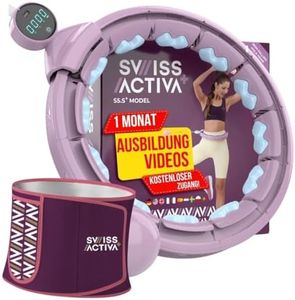 Swiss Activa+ S5.S+ Silent Hula Hoop mit Taillentrimmer – Taillenumfang 56–112 cm – Gewichtsverlust Infinity Smart Weighted Hula Hoop für Frauen