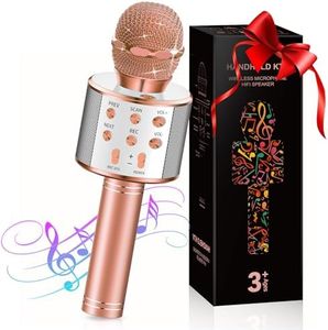 GeschenPark Jouet Fille 3-12 Ans,Microphone Karaok sans Fil Jouet Enfant 4-12 Ans Jouets pour Fille de 5-11 Ans, Microphone pour Enfant Cadeaux pour Fille 3-12 Ans