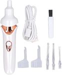 Earwax Removal Kit Electric Ear Vacuum Cleaner with LED Light Safe and Comfortable Soft Tip for Ear Wax Removal Prevent Ear-Pick Clean Tools Set for Adults and Kids (White)