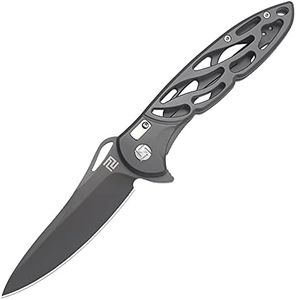 ARTISANCUTLERY Hoverwing Pocket Folding Knife ATZ-1801P, Tactical EDC Knife with Stonewash D2 Blade and Steel Handle for Men Outdoor Hiking Camping Survival Hunting