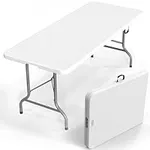 VINGLI 6 Foot Plastic Folding Table