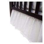 American Baby Company 100% Natural Cotton Percale Ruffled Crib Skirt, White, Soft Breathable, for Boys and Girls