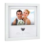 Pearhead Heart Thumbprint Keepsake Photo Frame and Ink Kit, Wedding Registry, Wedding Gift, White 8x8x0.63 Inch (Pack of 1)