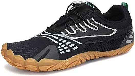 SAGUARO Women's Men's Barefoot Shoes Minimalist Trail Running Shoes Walking | Wide Toe Box | Outdoor Cross Trainer | Zero Drop Sole Black Brown