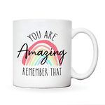 Rainbow gifts | You are amazing mug | motivational coffee cup | thank you NHS Keyworker gift | thinking of you/miss you gifts | inspirational gifts for women or men