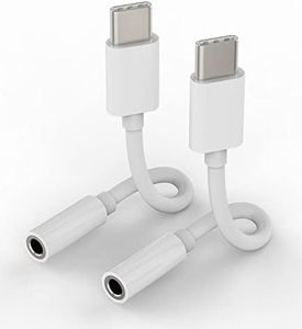 USB-C to 3.5mm Jack Adapter Dongle (2Pack) DAC Headphone Audio Cable Splitter Apple iPhone15 Pro Max Plus Ipad Pro Air Type C AUX Cord Connector Compatible for Samsung CJJ