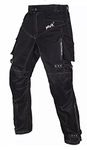 HWK Mens Black Textile Waterproof CE Armoured Motorbike Motorcycle Trousers/Pants (M)