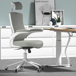 𝑯𝑶𝑴𝑬 𝑶𝑭𝑭𝑰𝑪𝑬 𝑪𝑯𝑨𝑰𝑹, Ergonomic Mesh Desk Chair, High Back Computer Chair- Adjustable Headrest with Flip-Up Arms, Lumbar Support, Swivel Executive Task Chair